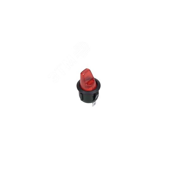 Выключатель клавишный круглый 250V 6А (3с) ON-OFF красный REXANT 36-2600