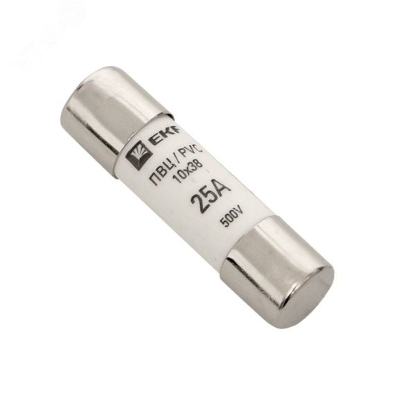 Плавкая вставка цилиндрическая ПВЦ 10х38 25А EKF pvc-10x38-25