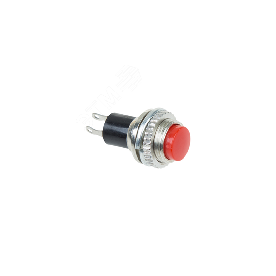 Выключатель-кнопка металл 220V 2А (2с) (ON)-OFF 10.2 красная Mini REXANT 36-3331