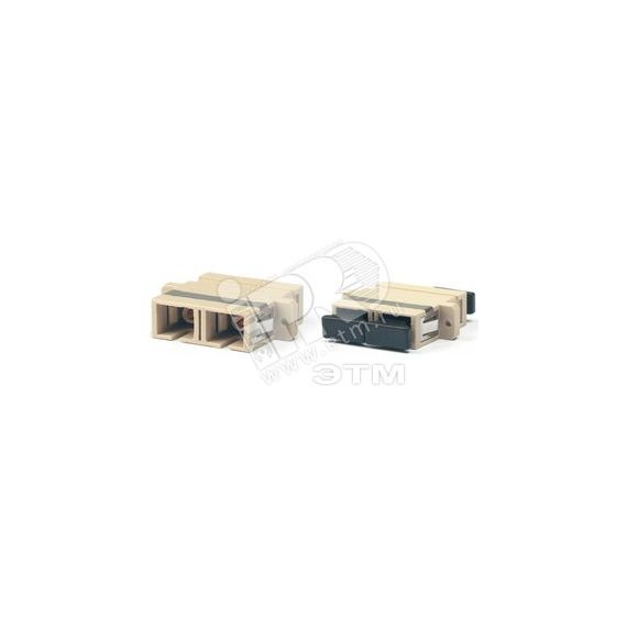 Адаптер оптический проходной SC/APC-SC/APC SM simplex корпус пластиковый зеленый черные колпачки Hyperline 242799