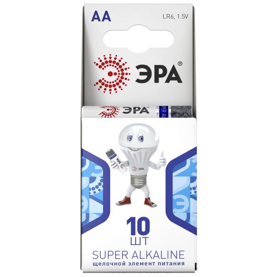 Батарейка LR6-10BL компактный (100/600х8000) ЭРА C0042878