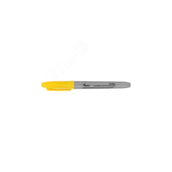 Маркер строительный перманентный, желтый КУРС 04384
