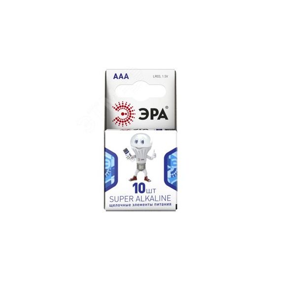 Батарейка LR03-10BL компактный SUPER Alkaline (80/800/43200) ЭРА Б0002728
