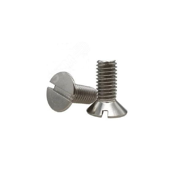 DIN 963 Винт М8х16 4.8 ZN с потайной головкой и   прямым шлицем оцинкованный ПроТек ВМ8Х1648Ц963