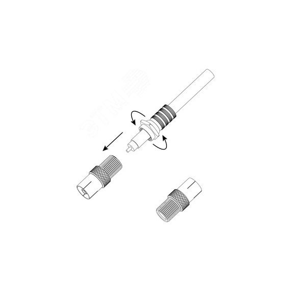 Переходник Simple RS-A02-1 гнездо F-гнездо TV 1 шт ЭРА Б0048292