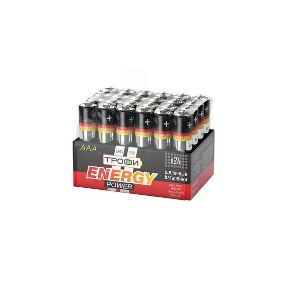 Батарейка Трофи LR03-24 bulk ENERGY POWER Alkaline (24/1080/32400) ЭРА Б0035375