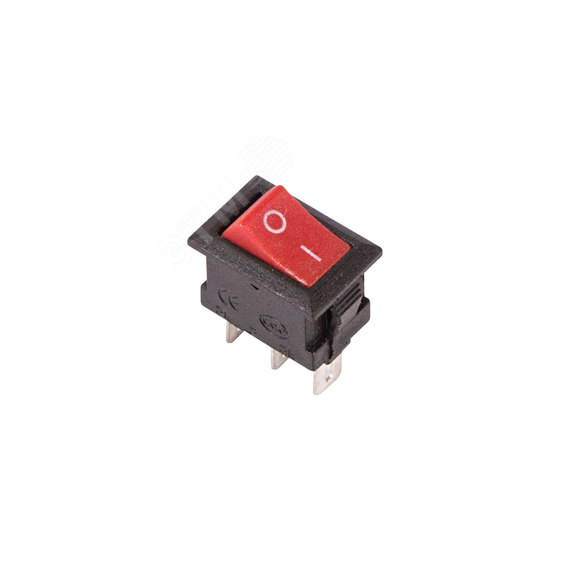 Выключатель клавишный 250V 3А (3с) ON-ON красный Micro REXANT 36-2031