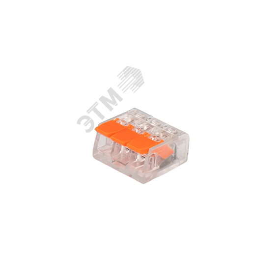 Клеммы монтажные многоразовые  PTC-3P 221-413 450V 32A 0,14-4.0mm2,  3 отверстия, прозрачные / 50шт. JazzWay 5050914