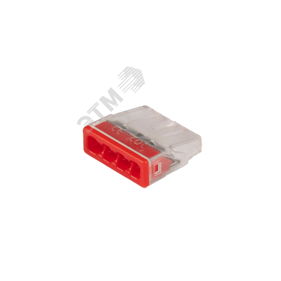 Клеммы монтажные PTC-4P 2273-244 450V 32A 0,14-4.0mm2 , 4 отверстия,  прозрачные, с пастой, /50 шт. JazzWay 5051157