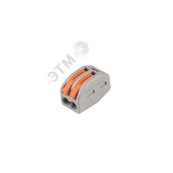 Клеммы монтажные многоразовые PTC-2P 222-412 450V 32A 0,08-2,5(4.0)mm2 , 2 отверстия, серые 10 шт. JazzWay 5050709