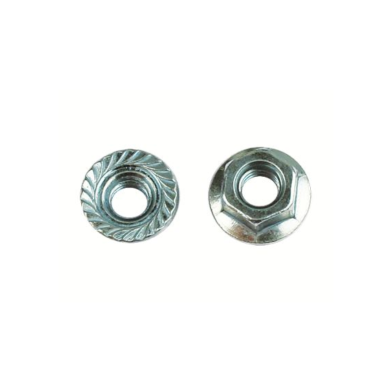 Гайка с насечкой, препятствующей откручиванию М6, горячеоцинкованная