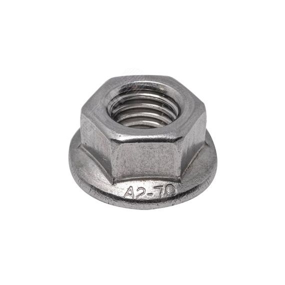 Гайка шестигранная с фланцем DIN 6923 М 8 A2 КМП А2 6923 М8/100