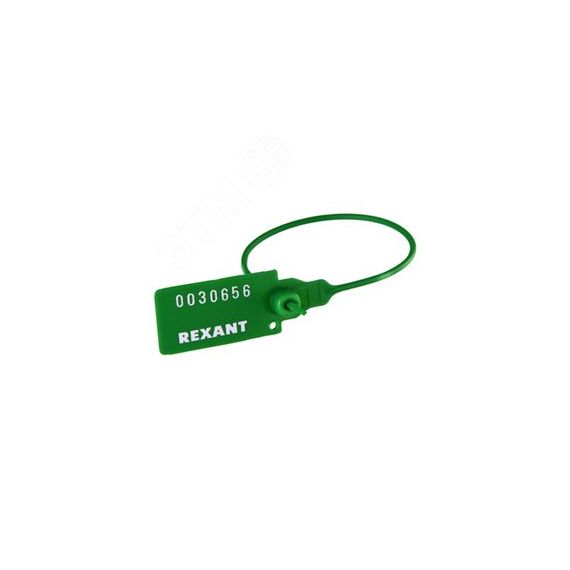Пломба пластиковая номерная 220 мм зеленая, REXANT REXANT 07-6113