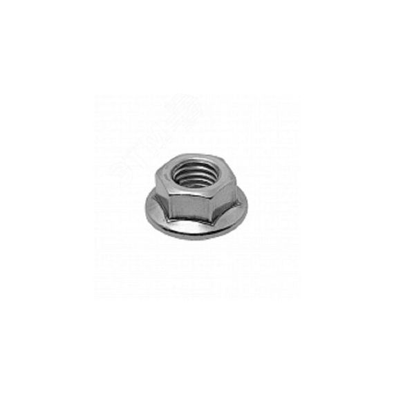 DIN 6923 Гайка М10 8 ZN шестигранная с фланцем    оцинкованная ПроТек УТ000093186