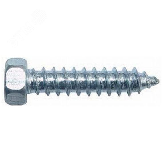 Шуруп DIN7976 6,3х19 шестигранная головка, остроконечный (250шт) Партнер 2710