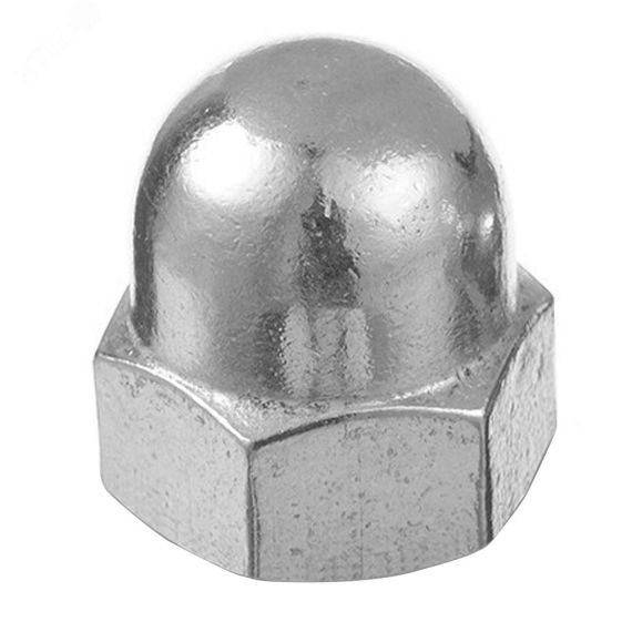 Гайка DIN 1587 М12 колпачковая класс прочности 6 покрытие цинк Крепдил DIN1587-М12