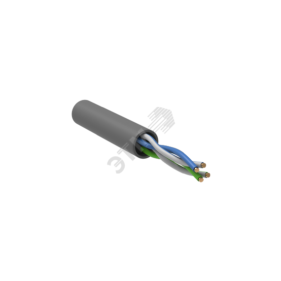 Кабель связи витая пара U/UTP кат.5 CCA 100МГц 2 пары PVC INDOOR 1м серый GENERICA Generica BC1-C502-111-305-G