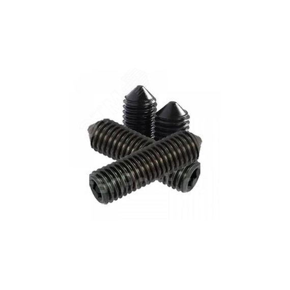 DIN 914 Винт М8х16 45Н установочный с внутренним  шестигранником и заостренным концом без покрытия ПроТек П0000018527