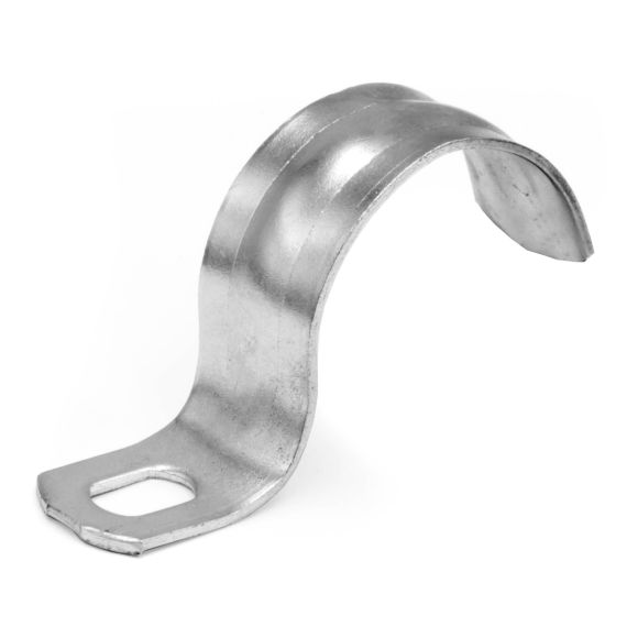 Держатель оцинкованный односторонний, д.10мм с крепежным отверстием 6 х4 мм