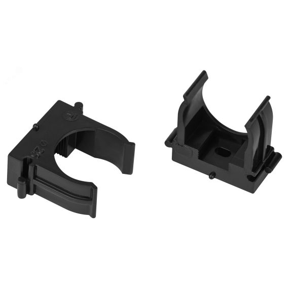 Крепеж клипса для труб прямой монтаж d 25мм черный CLIP-25-B-MP ЭРА Б0062031