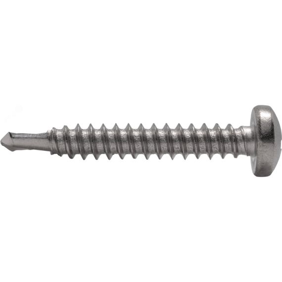 Саморез с полукруглой головкой с буром DIN 7504М  4,2x45 A2 КМП А2 7504М 4,2*45/500