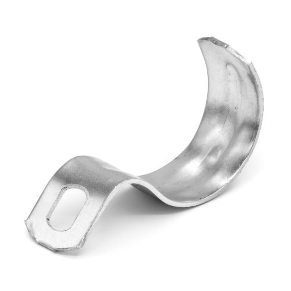 Держатель оцинкованный односторонний, д.10мм с крепежным отверстием 6 х4 мм