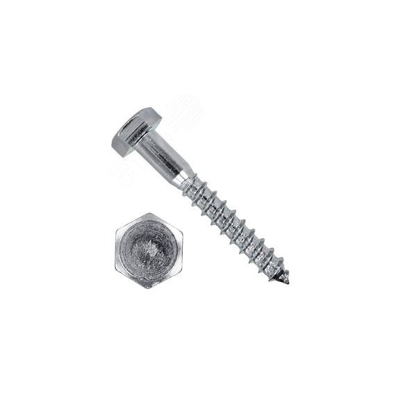 Шуруп DIN571 8х80 сантехнический шестигранная головка РФ B05000808035G07