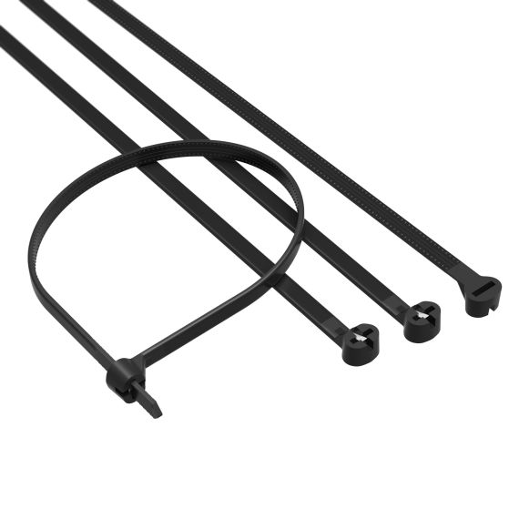 Хомут P6.6 с двойным замком, черный 2,5x100 Хомут P6.6 с двойным замком, черный 2,5x100