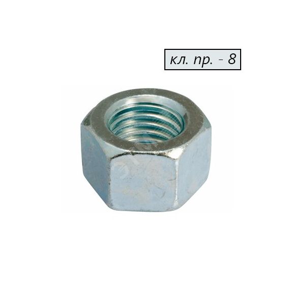 Гайка DIN934 М10 шестигранная оцинкованная Партнер 54004
