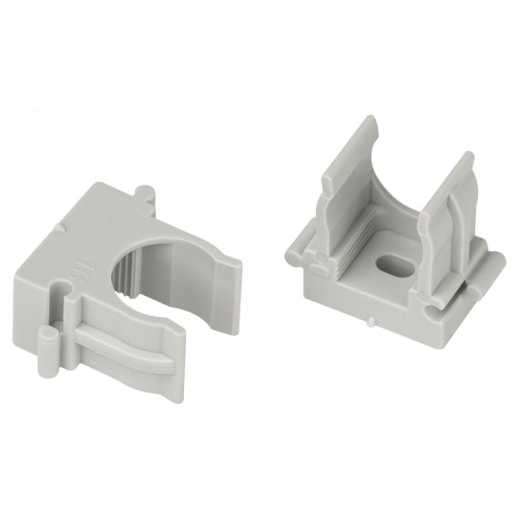 Крепеж клипса для труб прямой монтаж d 16мм серый CLIP-16-G-MP ЭРА Б0062103