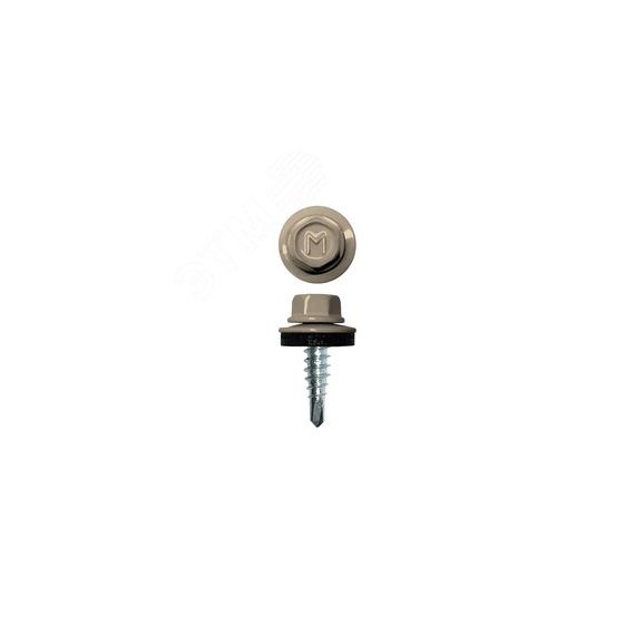 Саморез по металлу Daxmer 4,8х19 RAL 1015 (250)   сверло №2 Руфкомплект 00000320893