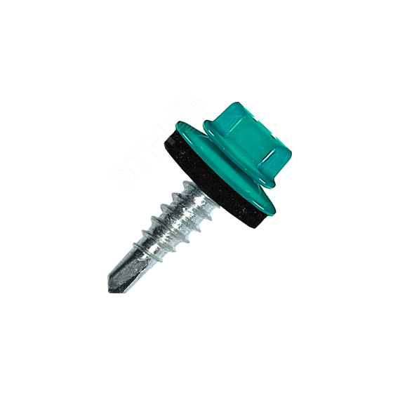 Саморез кровельный 4.8х29 RAL5021 сверло №1 шайба d=14мм с EPDM прокладкой Руфкомплект 313715