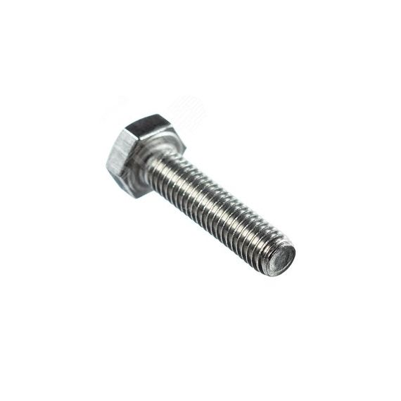 Болт DIN 933 М6х30 полная резьба шестигранная голова класс прочности 5.8 покрытие цинк Крепдил DIN933-М6x30