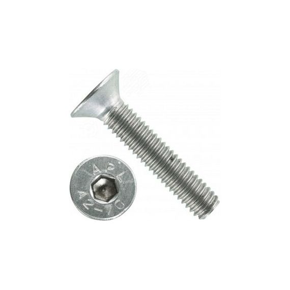 Винт с потайной головкой, внутренний шестигранник ИСО 10642 [ДИН 7991] А2 M 4X10 BEST-Крепёж I01064200A01040010FH