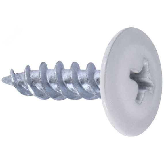 Саморез 4,2x16 с прессшайбой, острый, цинк RAL 9003 Белый (1000 шт/уп) Промрукав Промрукав PR08.9306