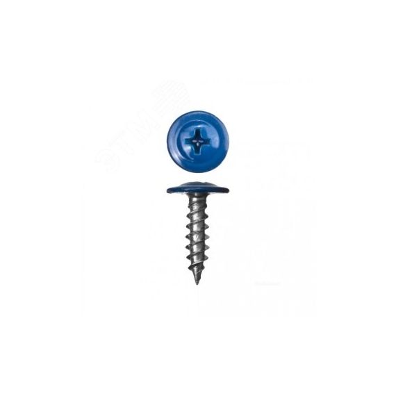 Саморез металл/металл 4.2х16 пресс-шайба острый RAL5002 Руфкомплект 308139