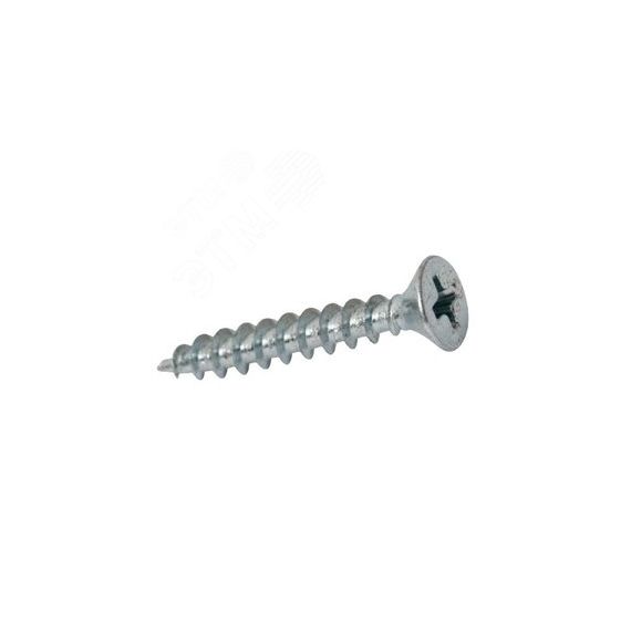 Шуруп универсальный 3.0х40 потайная голова белый цинк Крепдил screw-UNI-3.0х40b
