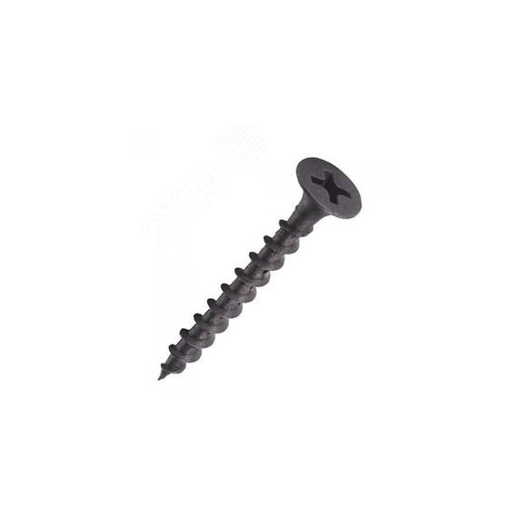 Саморез гипсокартон/дерево 3.5х35 черный Крепдил screw-GD-35-sht