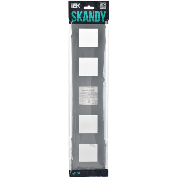 SKANDY Рамка 5-местная SK-F05Gr серый IEK