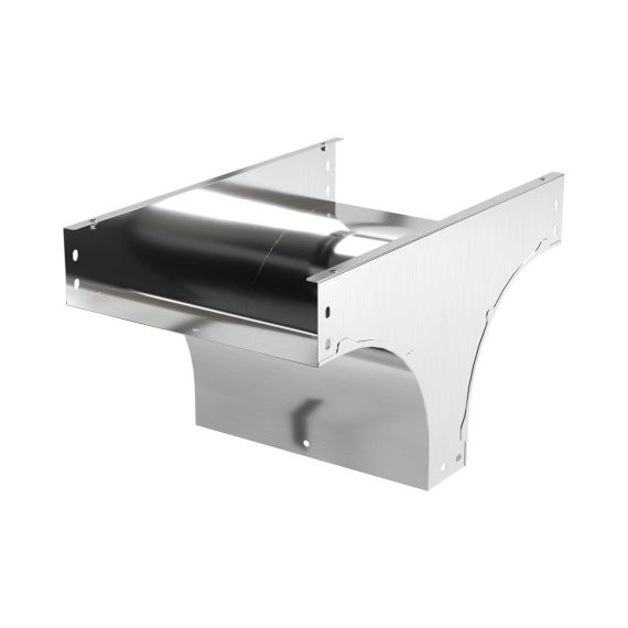 Ответвитель TD Т-образный вертикальный 100/80, нержавеющая сталь AISI 304, в комплекте с крепежными элементами и соединительными пластинами, необходимыми для монтажа