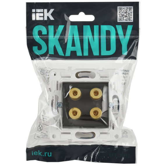 SKANDY Аудиорозетка 4-местная SK-A01T титан IEK