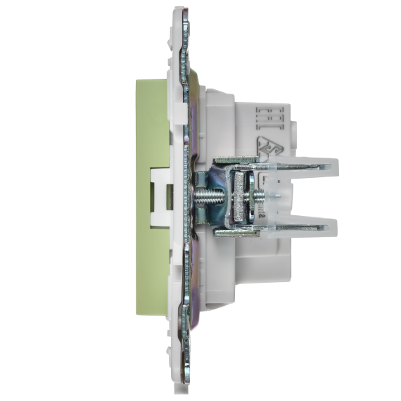 SKANDY Розетка без заземления с защитными шторками 10А SK-R01G мятный IEK