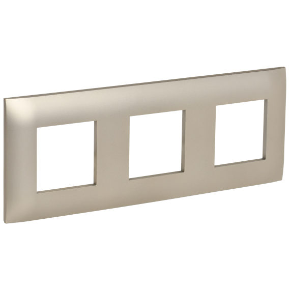 SKANDY Рамка 3-местная SK-F03Sh шампань IEK