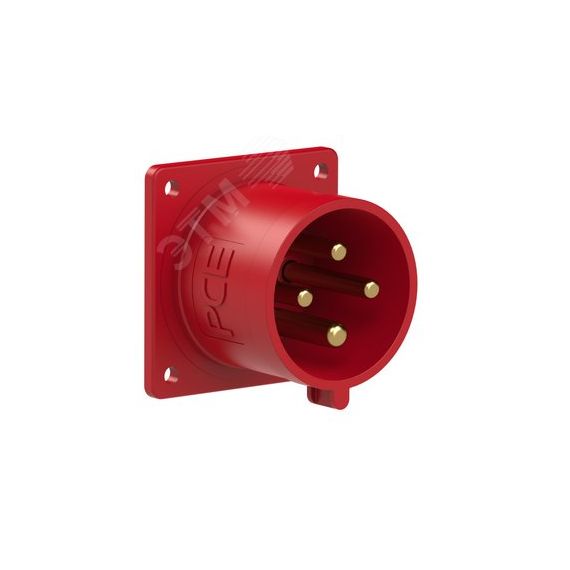 Вилка встраиваемая 32А/400V/3P+E/IP44, фланец     70x70 PCE 624-6