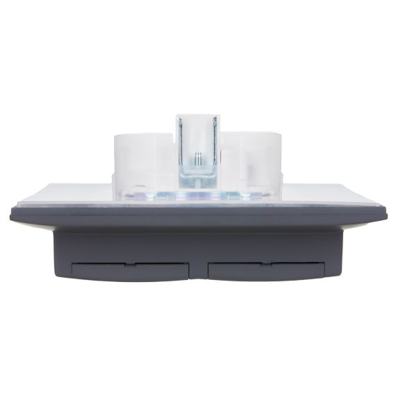 SKANDY Розетка 2-местная и крышкой 16А в сборе IP44 SK-R12T титан IEK