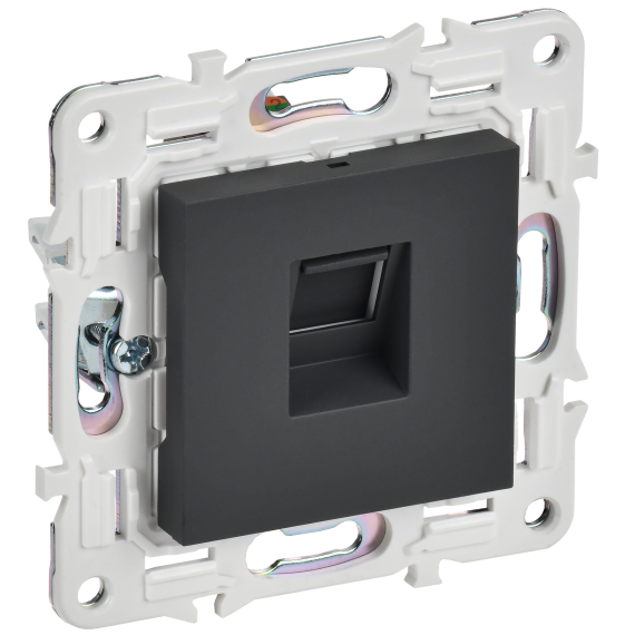 SKANDY Розетка компьютерная RJ45 кат.6 SK-K02G графит IEK