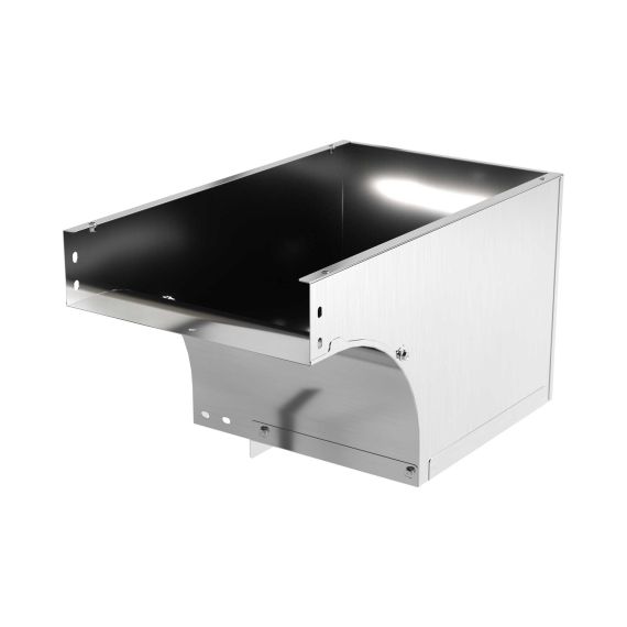 Угол CDSS 90 вертикальный внешний переходник левосторонний осн.150 H50, нержавеющая сталь AISI 304, в комплекте с крепежными элементами и соединительными пластинами, необходимыми для монтажа