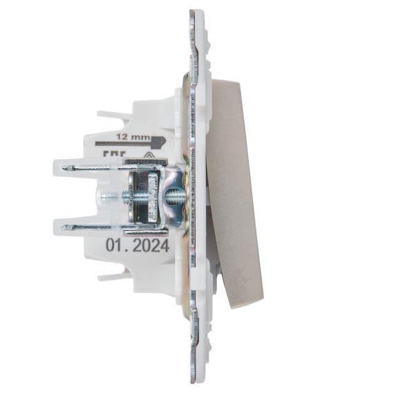 SKANDY Выключатель 1-клавишный с индикацией 10А SK-V07Sh шампань IEK