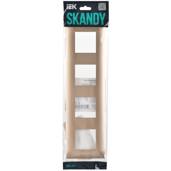 SKANDY Рамка 4-местная SK-F04Sa песочный IEK