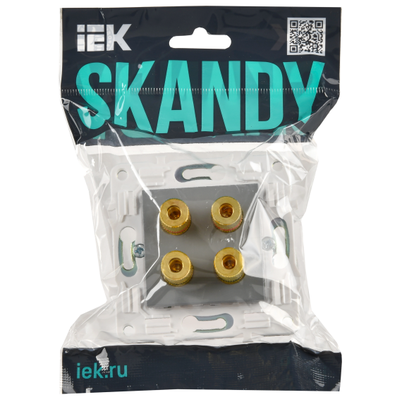 SKANDY Аудиорозетка 4-местная SK-A01Gr серый IEK